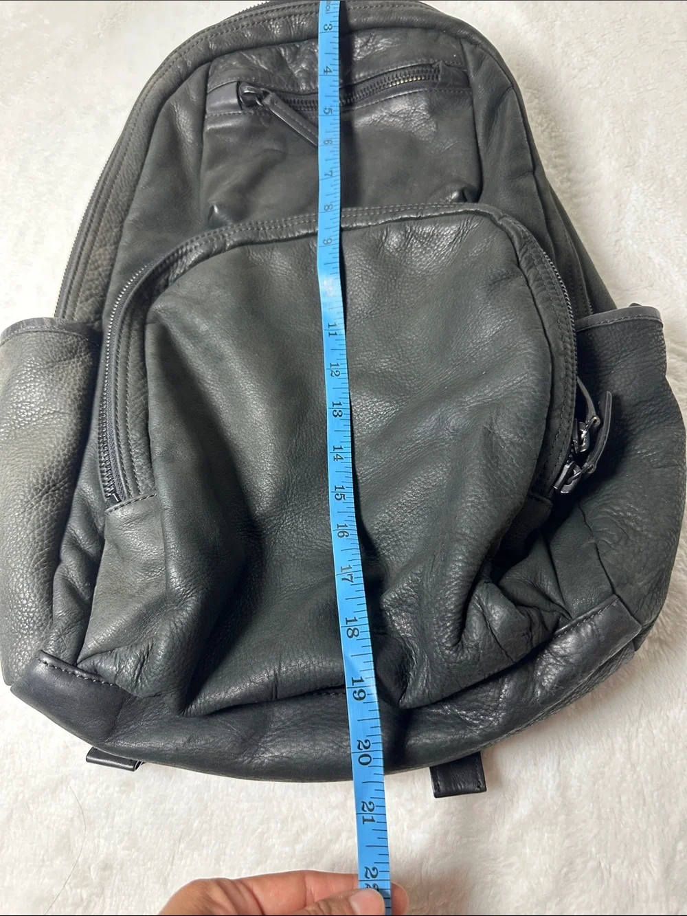 Black Leather Men’s Backpack - Sleek Everyday Carry